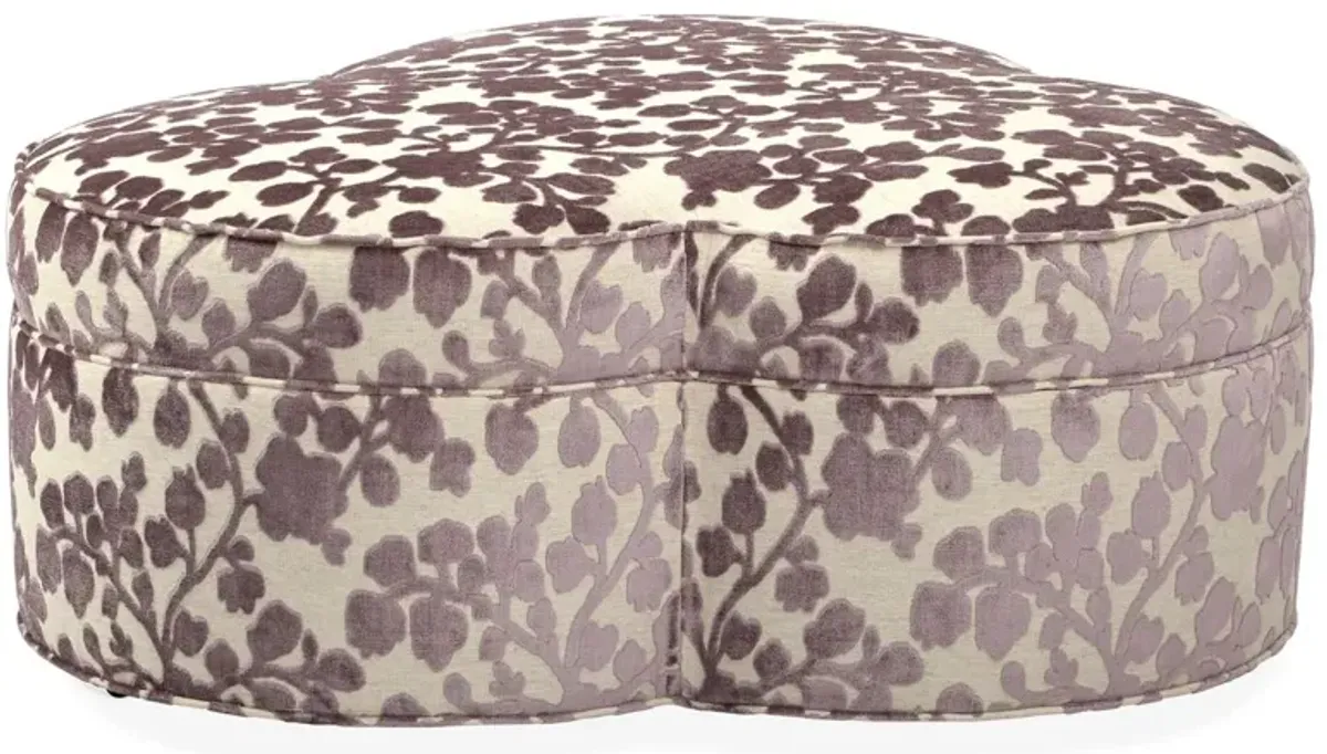 Portsmouth Upholstered Ottoman, Amethyst Velvet