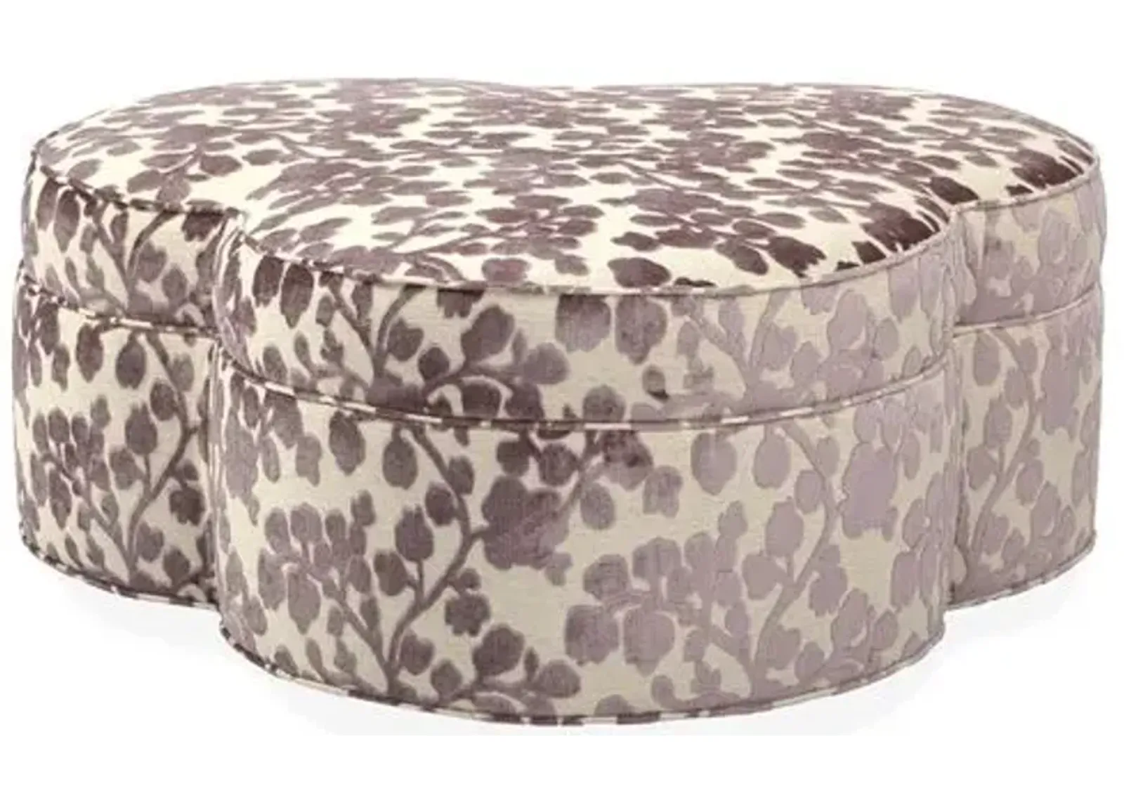 Portsmouth Upholstered Ottoman - Amethyst Velvet - Purple