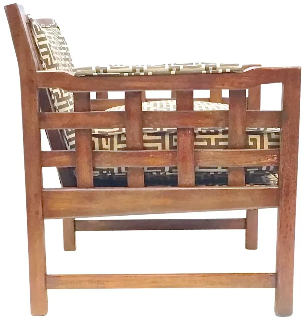 1960s Greek Key Club Chair - Vermilion Designs