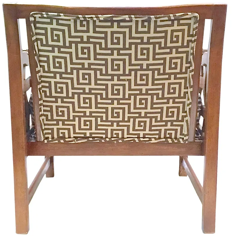 1960s Greek Key Club Chair - Vermilion Designs