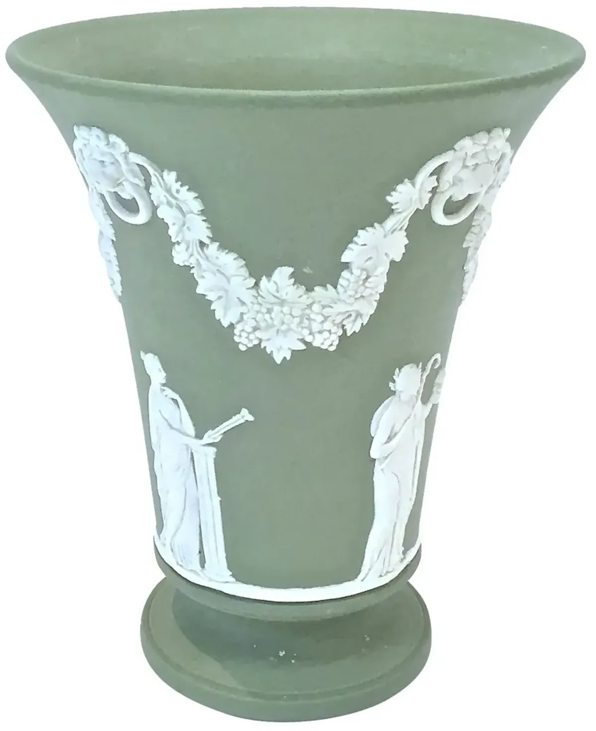 Antique Wedgwood Vase - Vermilion Designs - Green