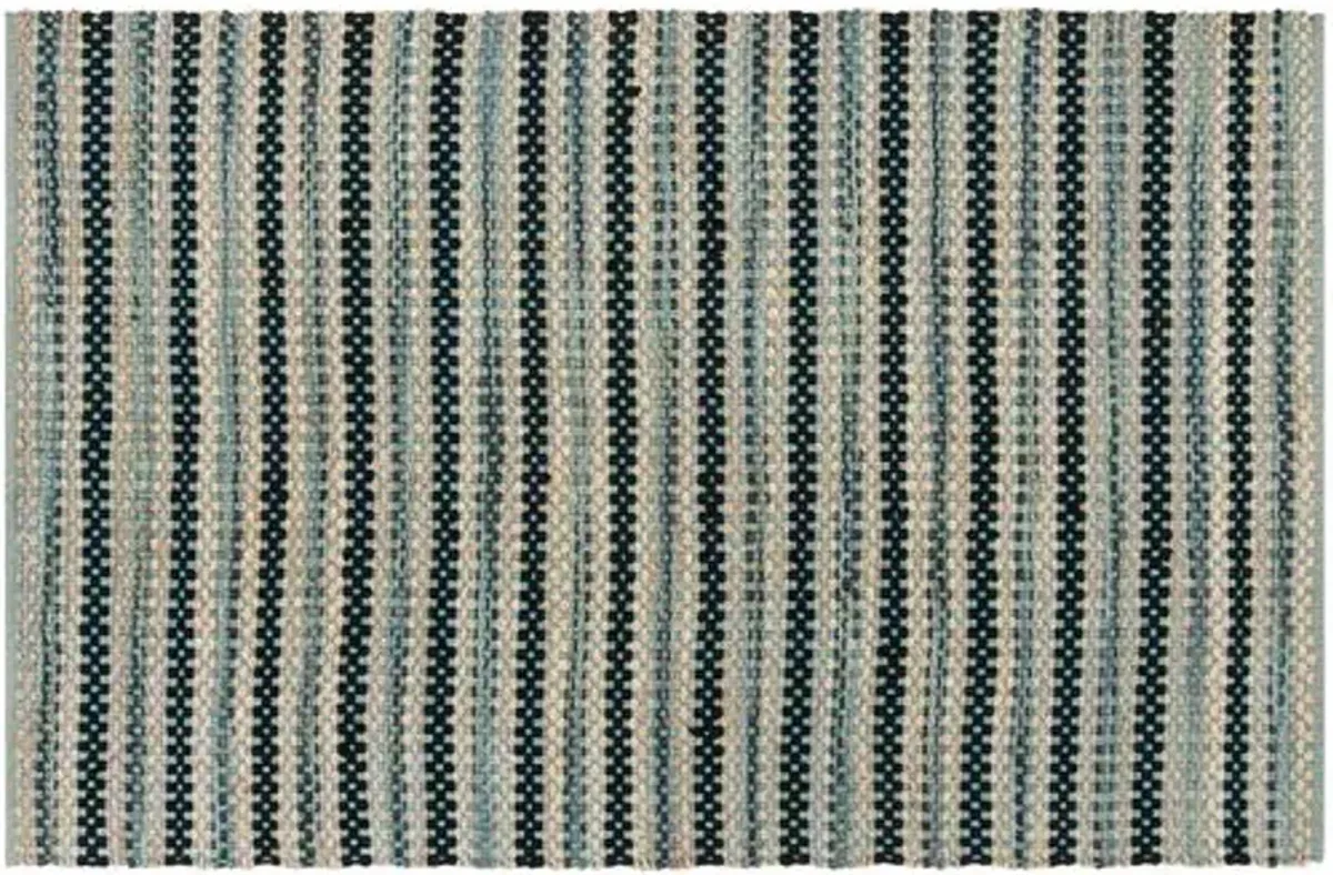 Ozit Jute-Blend Rug - Blue/Black - Blue