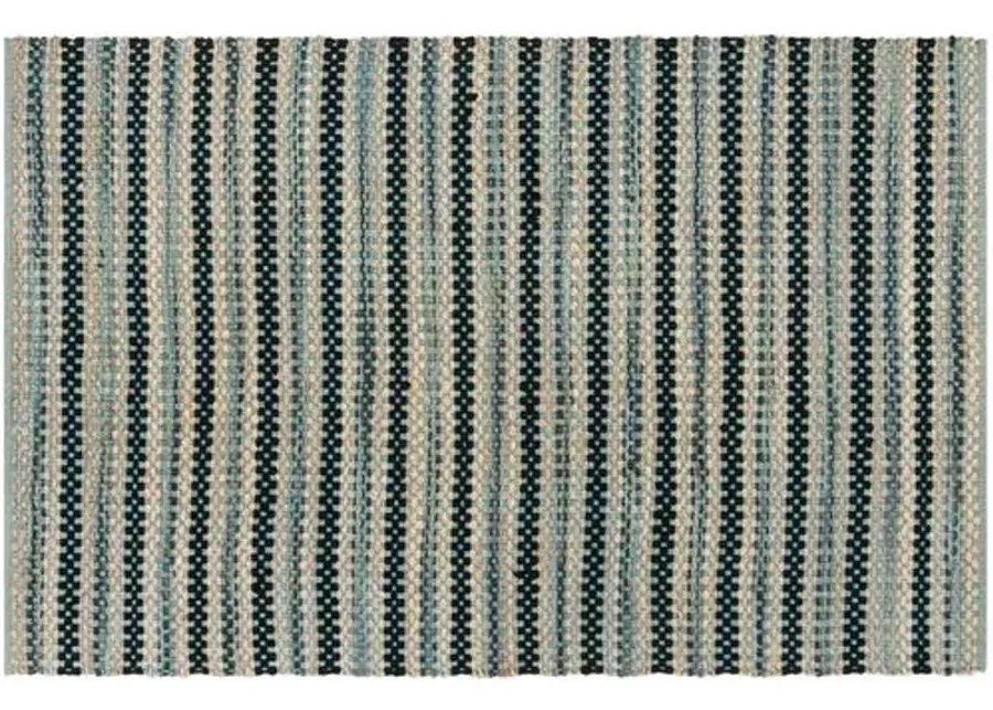 Ozit Jute-Blend Rug - Blue/Black - Blue