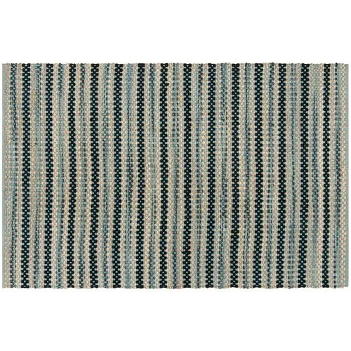 Ozit Jute-Blend Rug - Blue/Black - Blue