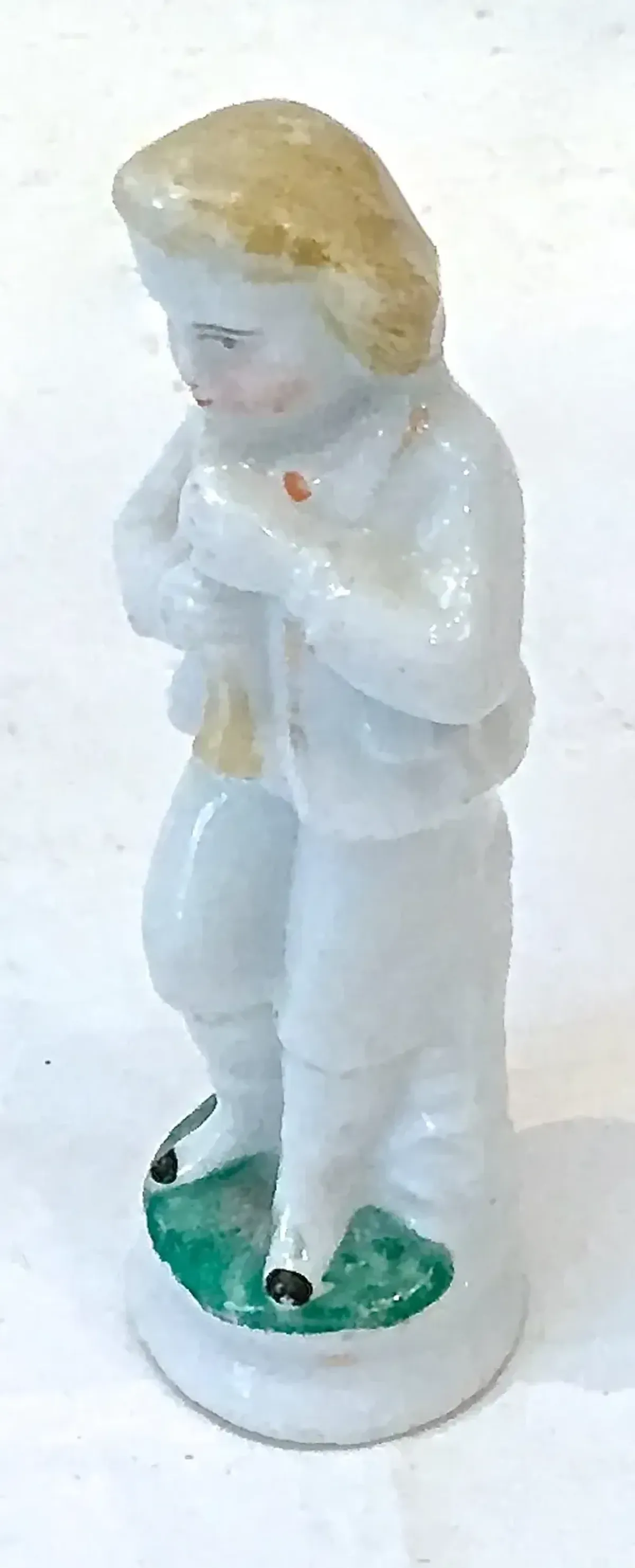 Antique Staffordshire Flutist Figurine - Vermilion Designs - Ivory