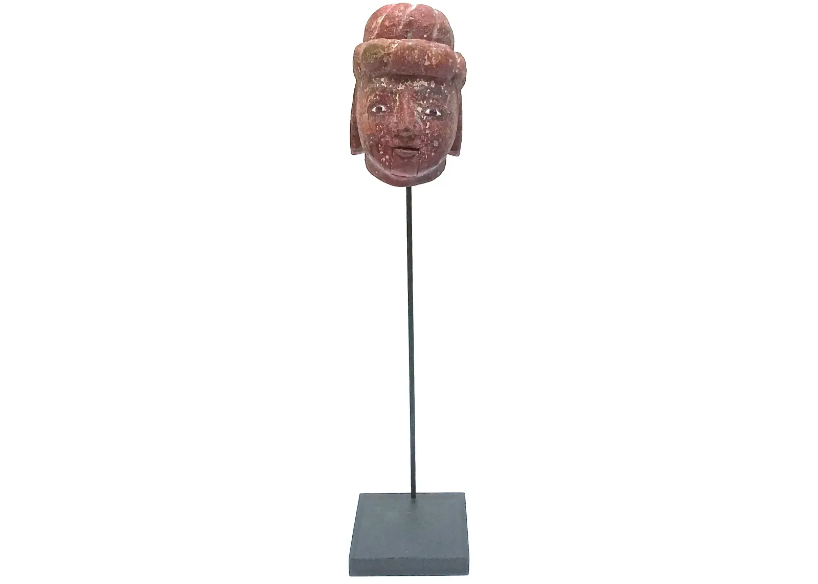 Carved Burmese Wooden Puppet Head - Vermilion Designs - Brown