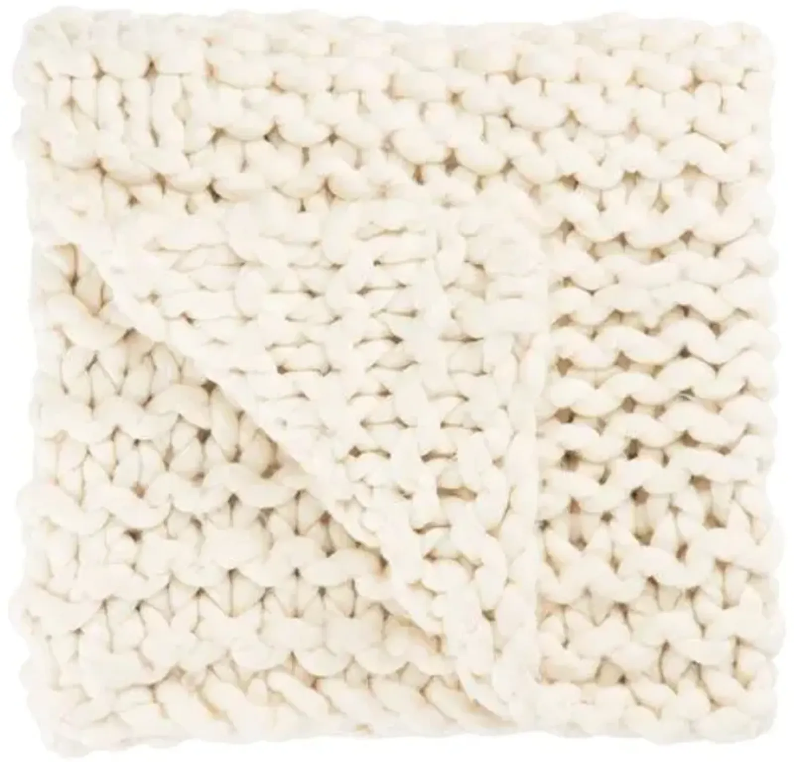 Yaya Cableknit Throw - Ivory