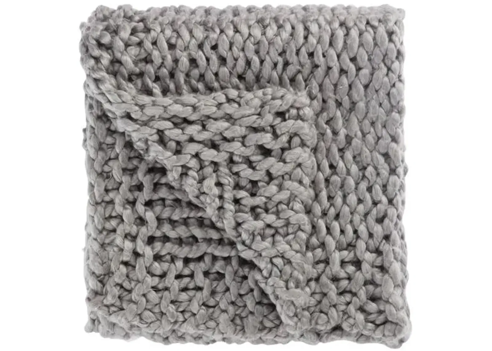 Yaya Cableknit Throw - Gray