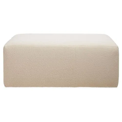 Blake Upholstered Ottoman - Kim Salmela - Handcrafted - Ivory