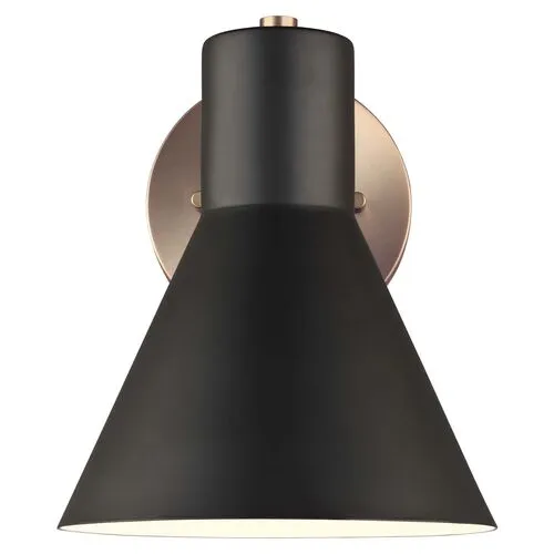 Towner 1-Light Bath Sconce - Satin Bronze - Black