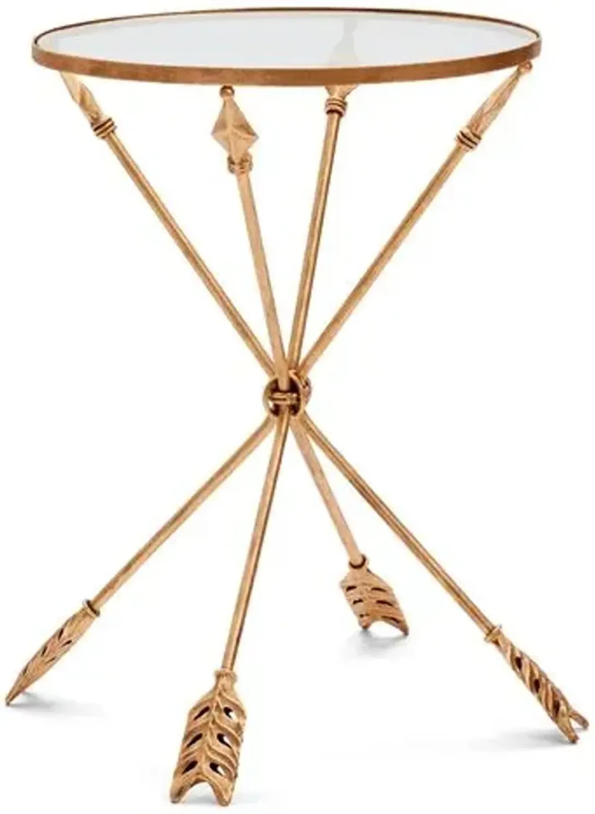 Arrow Side Table - Antique Gold