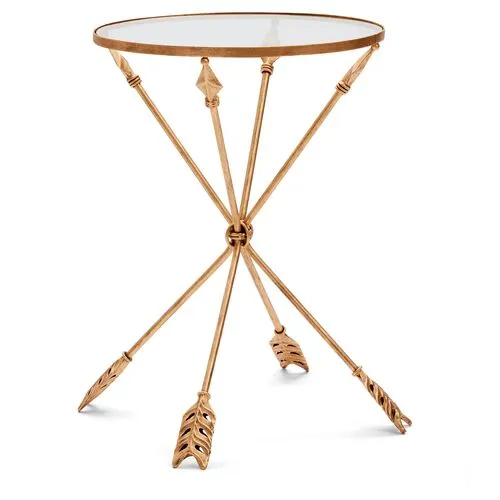 Arrow Side Table - Gold