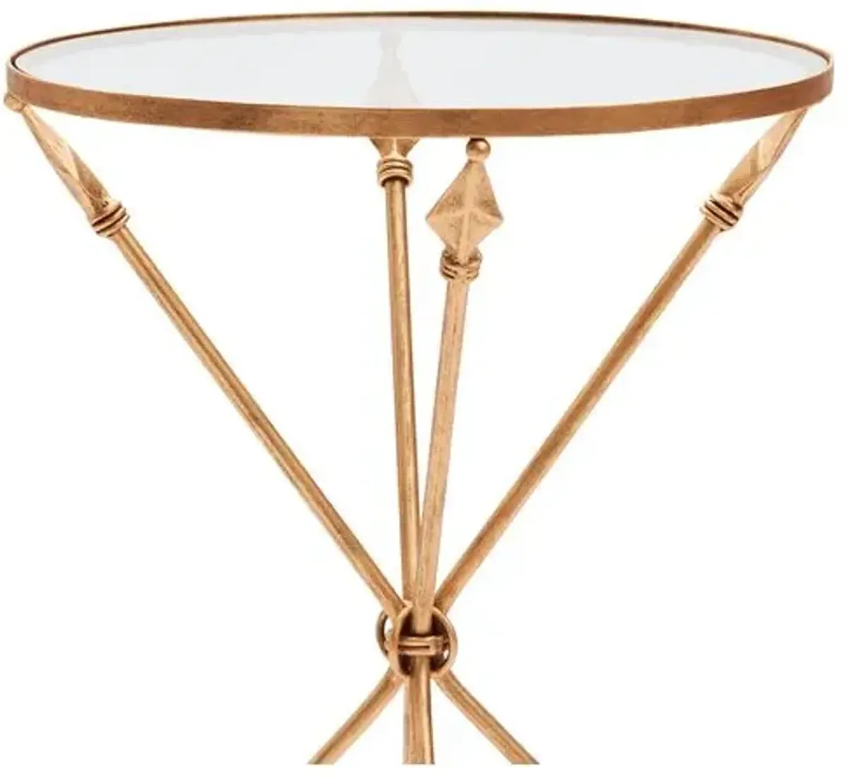 Arrow Side Table - Gold