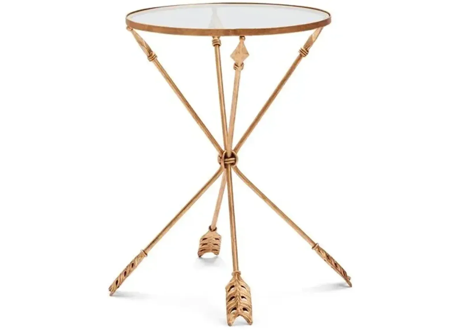 Arrow Side Table - Gold