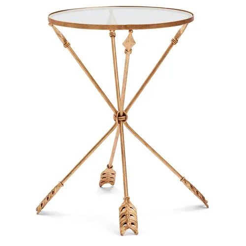 Arrow Side Table - Gold