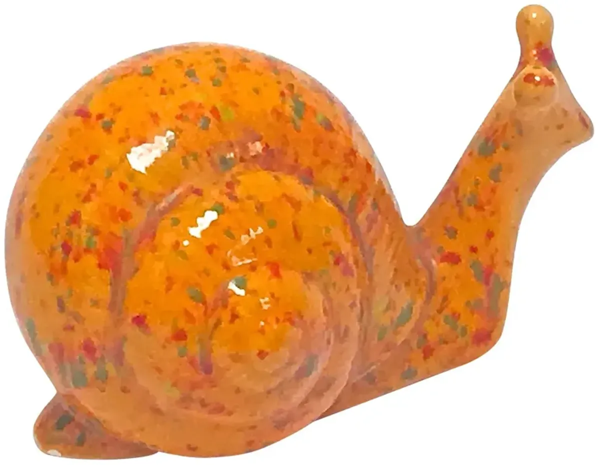 Mid-Century Modern Snail - Vermilion Designs - orange