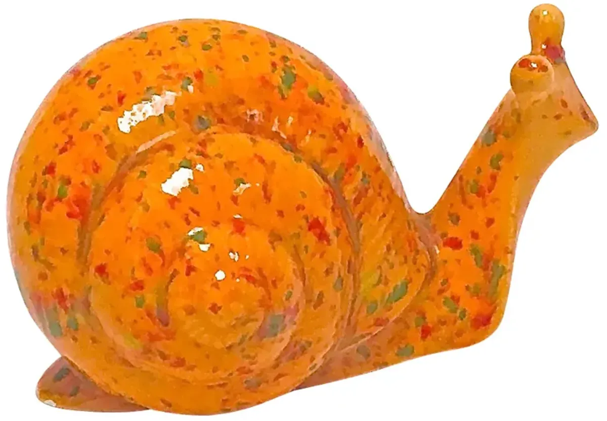 Mid-Century Modern Snail - Vermilion Designs - orange