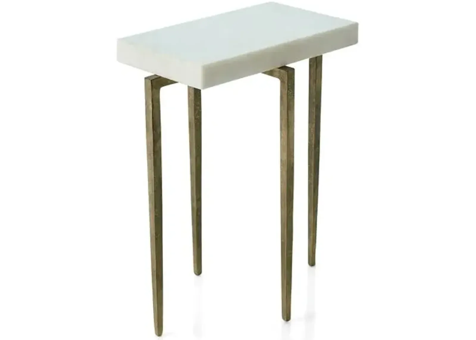 Laforge Side Table - White - Global Views - Ivory