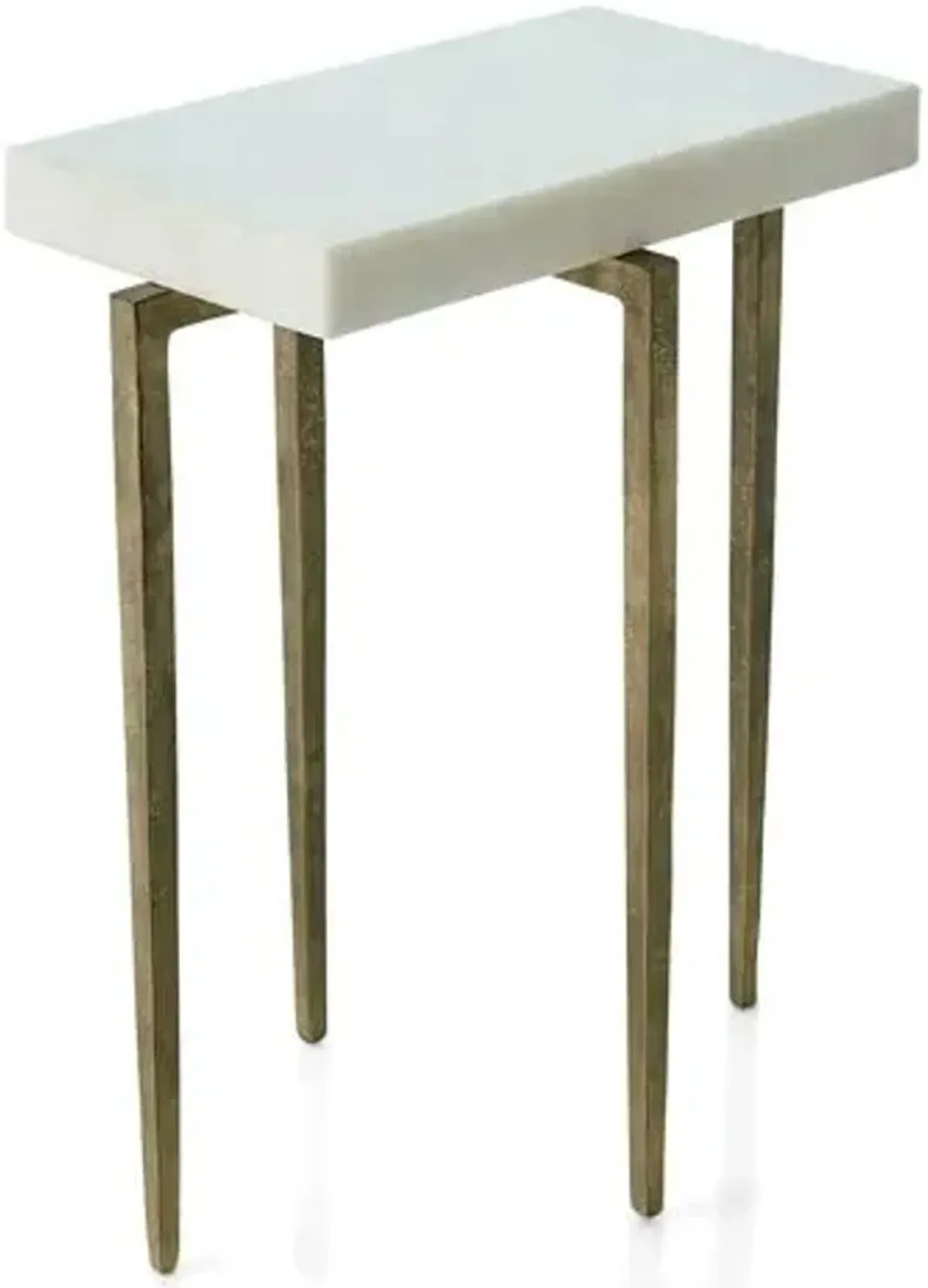 Laforge Side Table - White - Global Views - Ivory