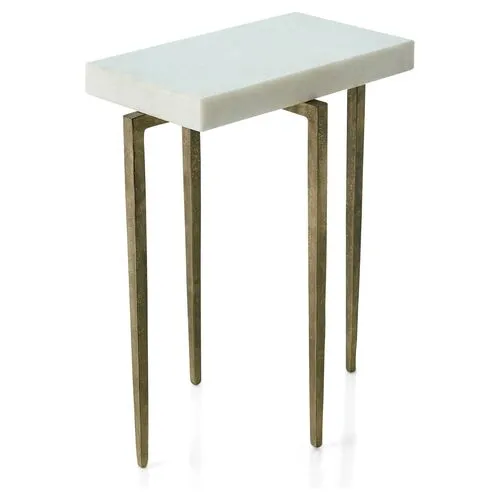 Laforge Side Table - White - Global Views - Ivory