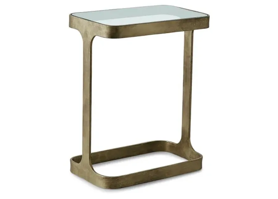 Saddle Side Table - Antiqued Gold - Global Views