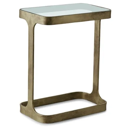 Saddle Side Table - Antiqued Gold - Global Views