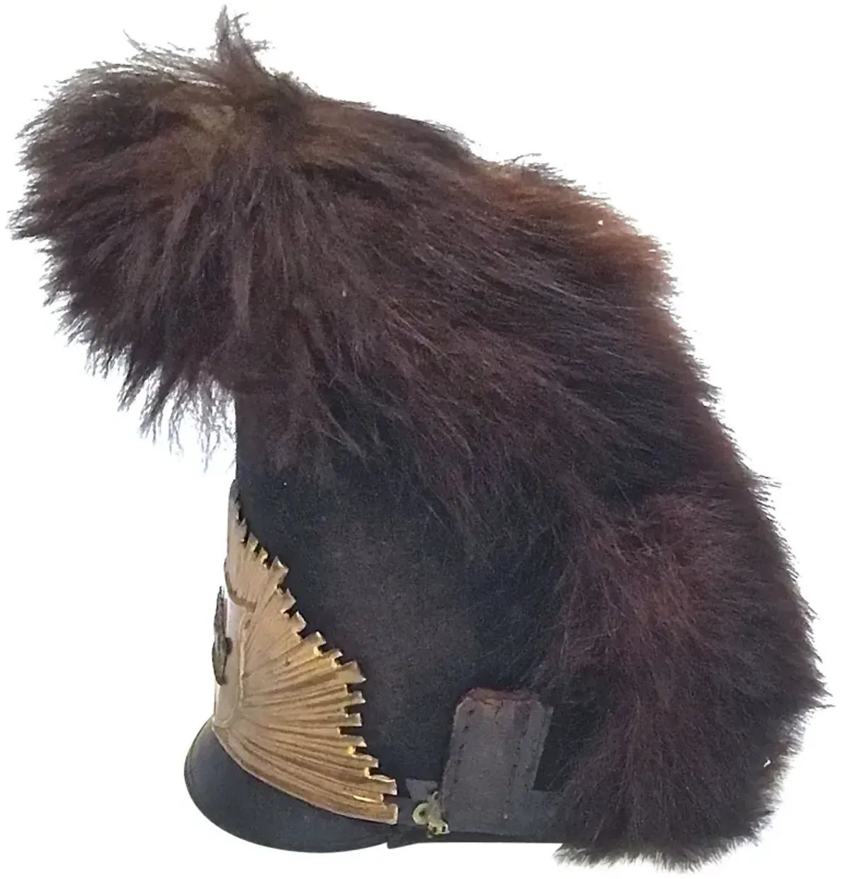 Antique Horse Hair Soldier's Hat - Vermilion Designs - Black