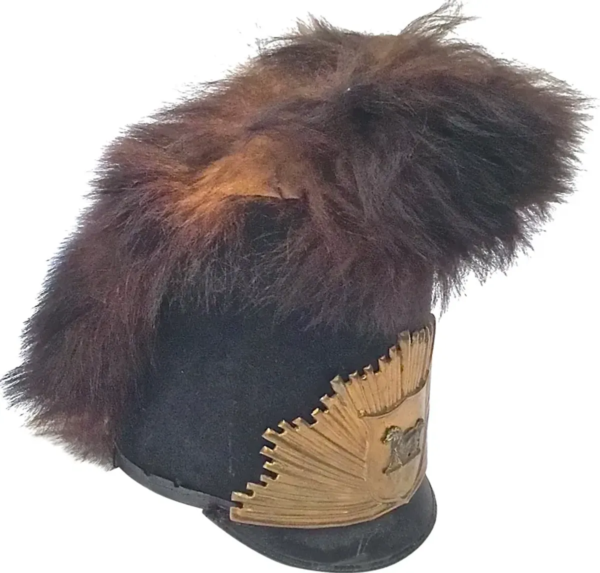 Antique Horse Hair Soldier's Hat - Vermilion Designs - Black