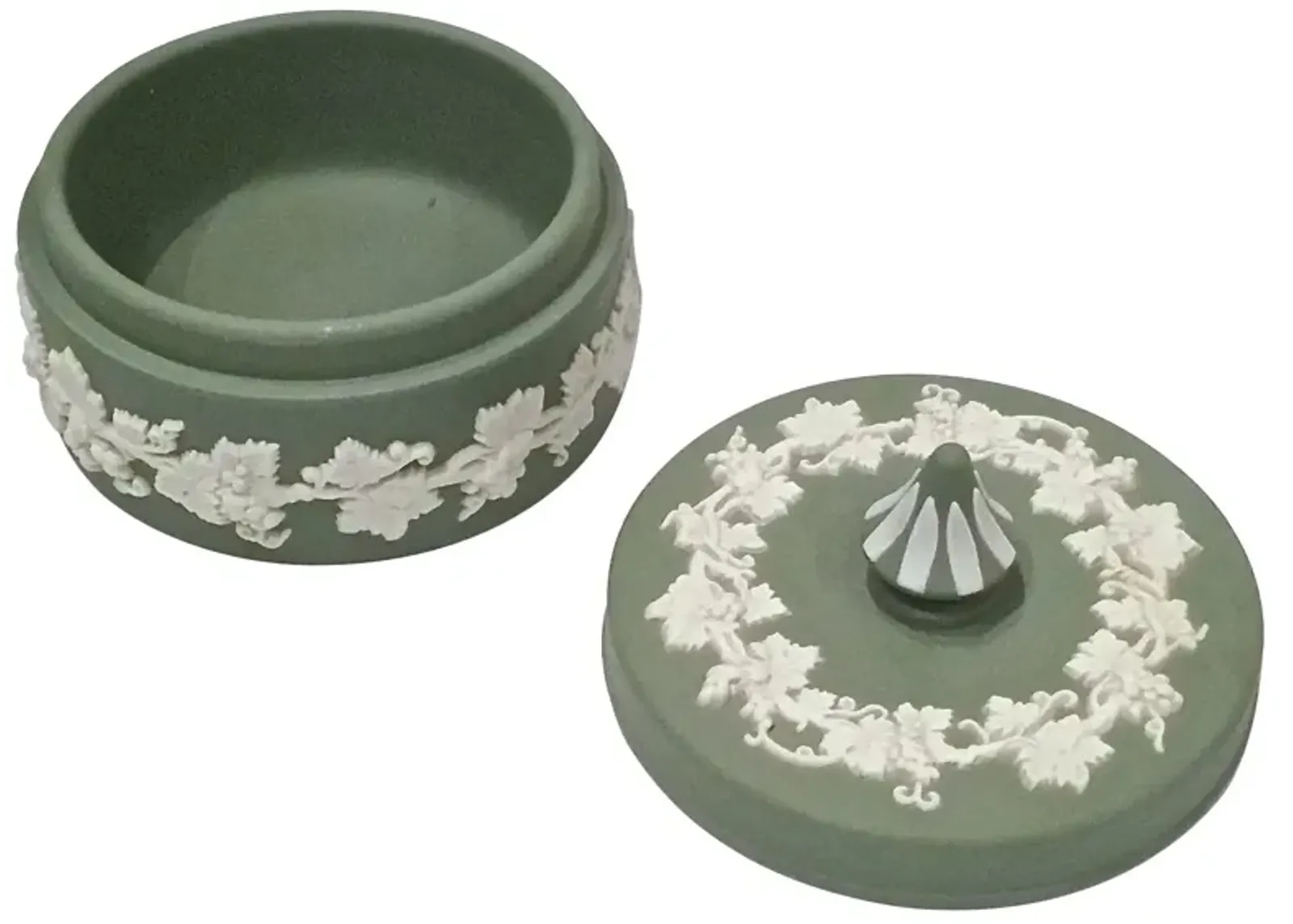 Wedgwood Porcelain Grapevine Box - Vermilion Designs - Green