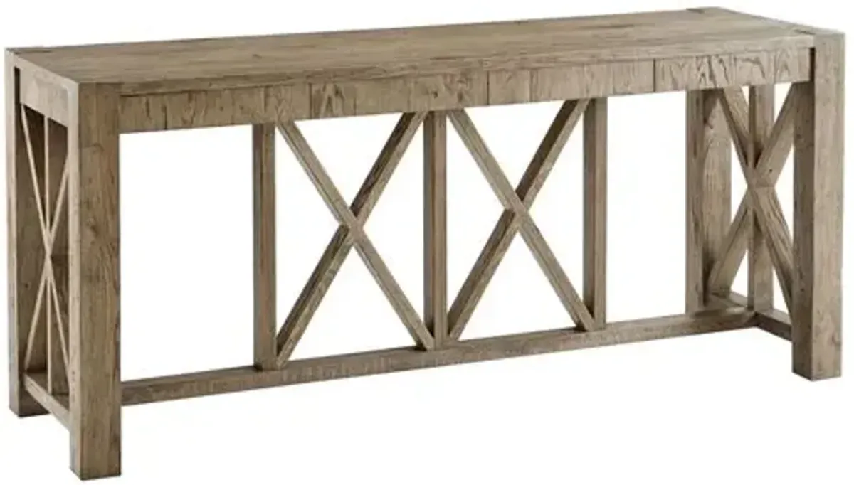 Orlando Bar Console - Toffee/Echo Oak - Theodore Alexander - Brown