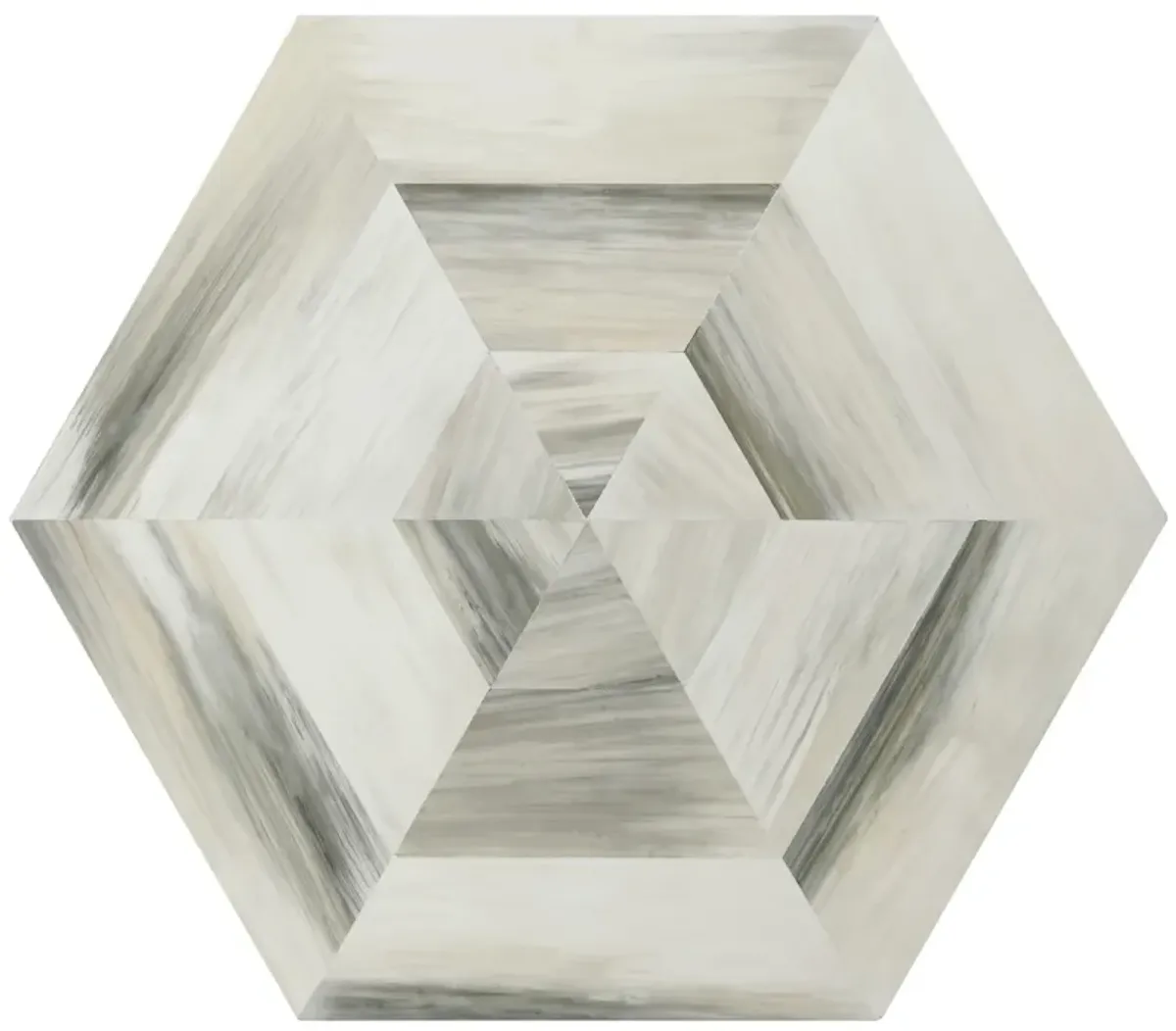 Quadrilateral Tiered Side Table - Ivory - Theodore Alexander