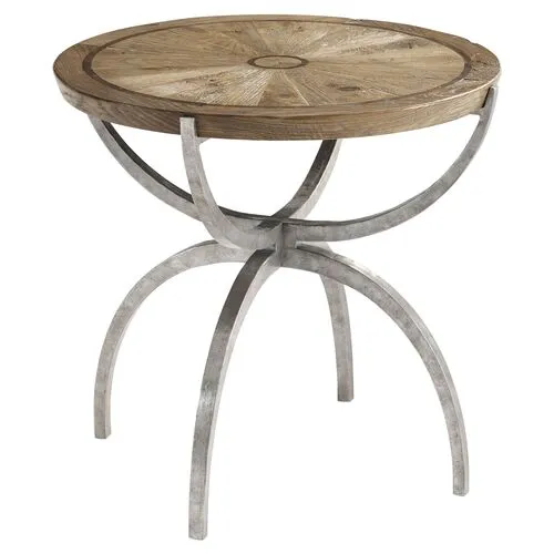 Weston Side Table - Echo Oak - Theodore Alexander - Brown