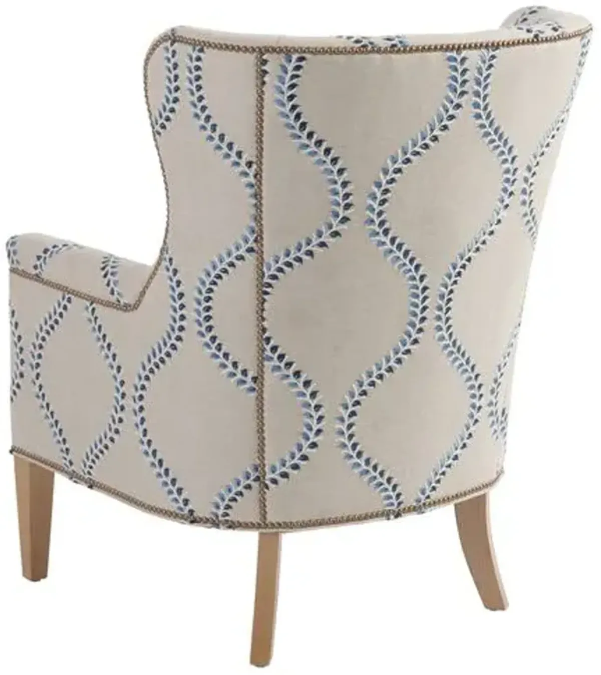 Avery Wingback Chair - Blue Linen - Barclay Butera - Comfortable, Stylish