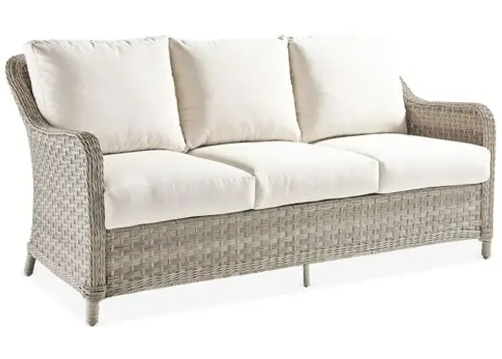 Mayfair Wicker Outdoor Sofa - Gray/Canvas - South Sea Rattan