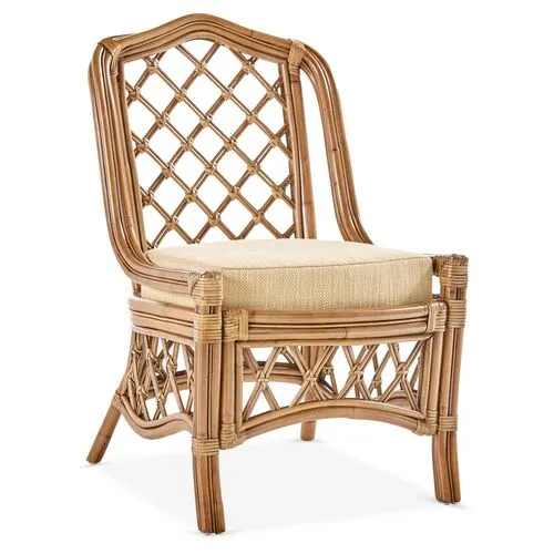 Nadine Rattan Side Chair - Natural/Beige - South Sea Rattan