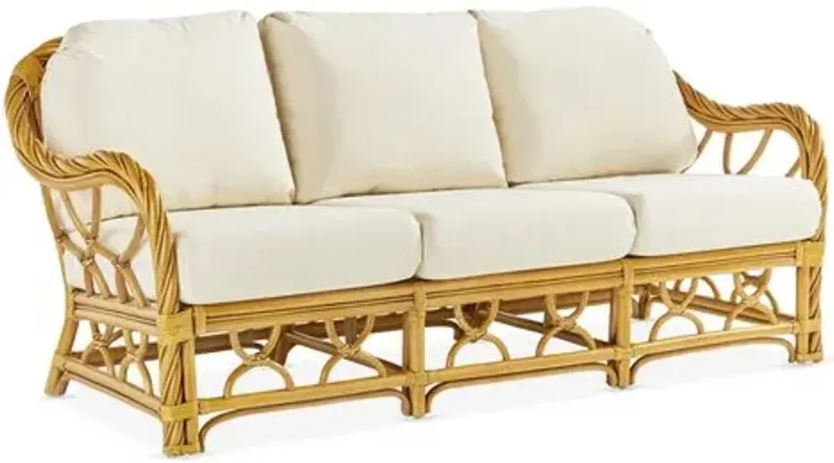 New Twist Rattan Sofa - Natural/White - South Sea Rattan