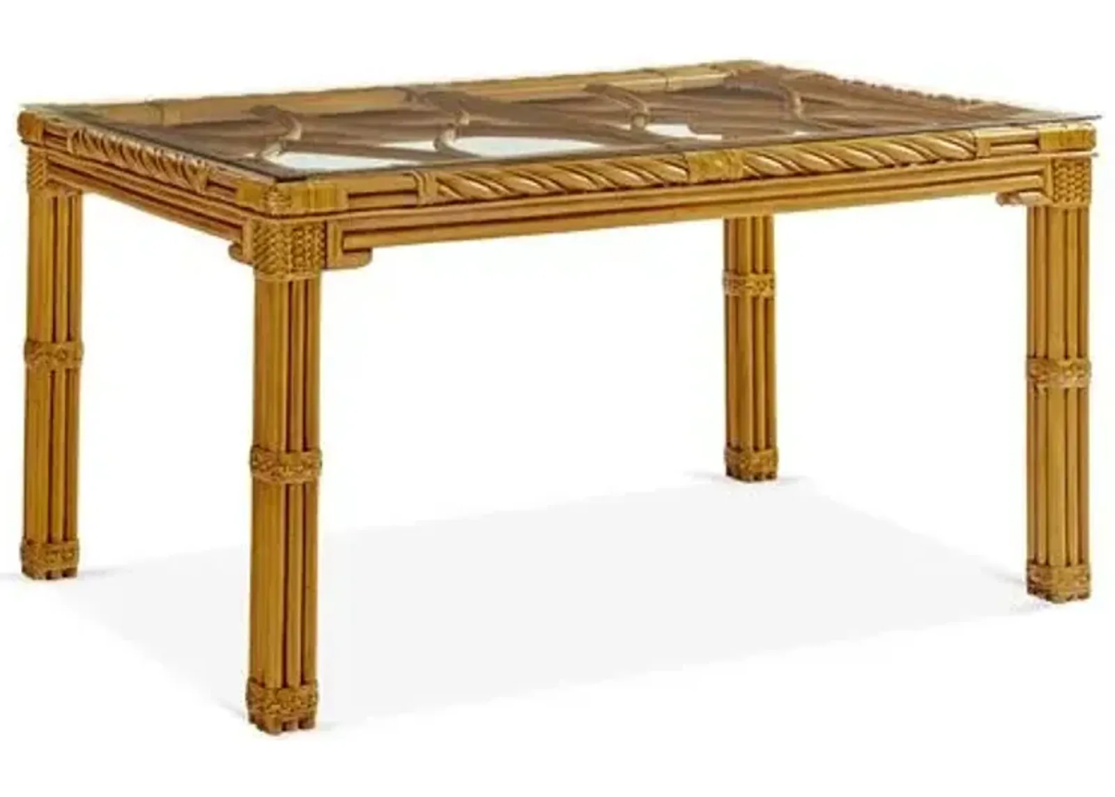 New Twist Rattan Square Dining Table - Natural - South Sea Rattan