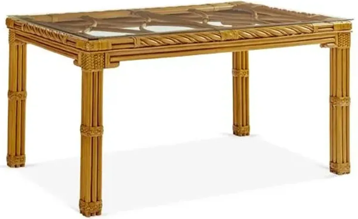 New Twist Rattan Square Dining Table - Natural - South Sea Rattan