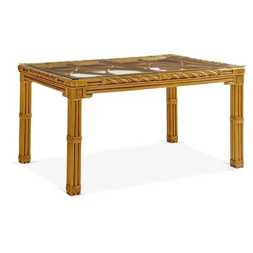 New Twist Rattan Square Dining Table - Natural - South Sea Rattan