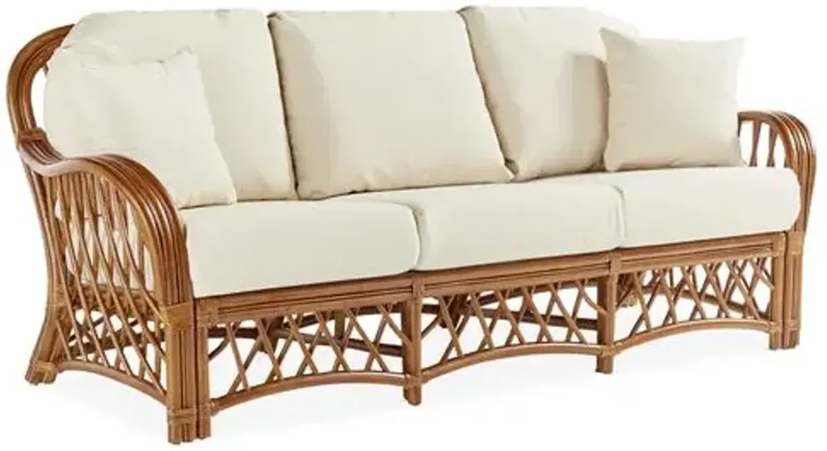 Antigua Rattan Sofa - Natural/White - South Sea Rattan