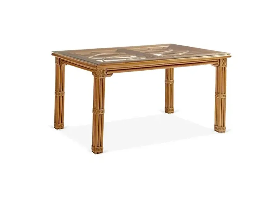 Antigua Rattan Rectangular Dining Table - Natural - South Sea Rattan