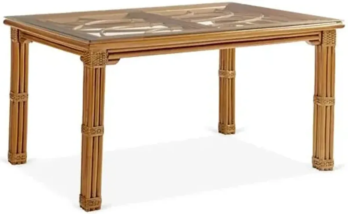 Antigua Rattan Rectangular Dining Table - Natural - South Sea Rattan