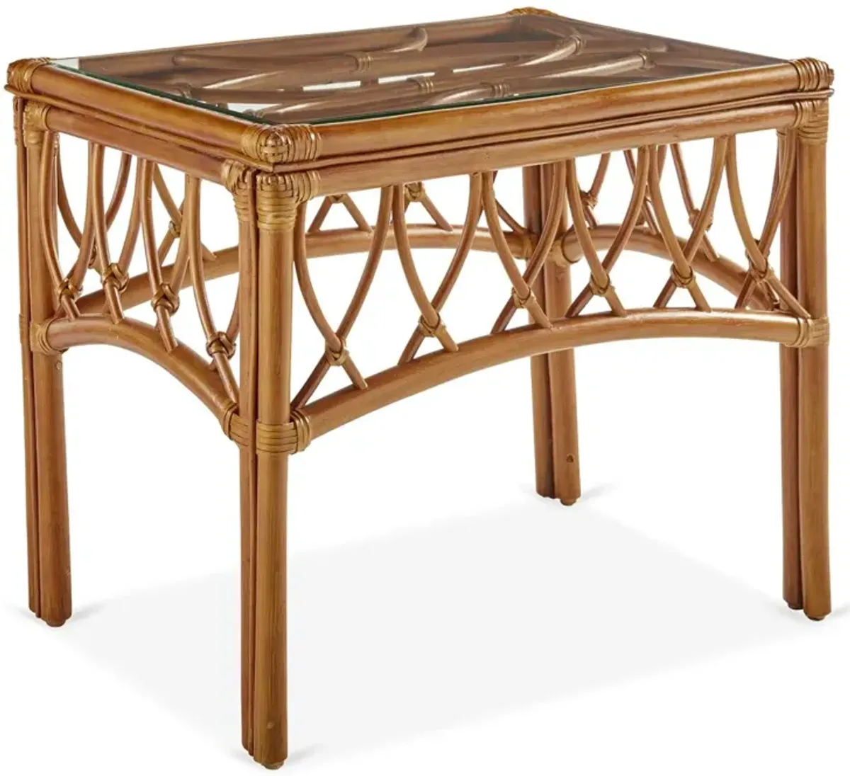 Antigua Rattan Side Table, Natural