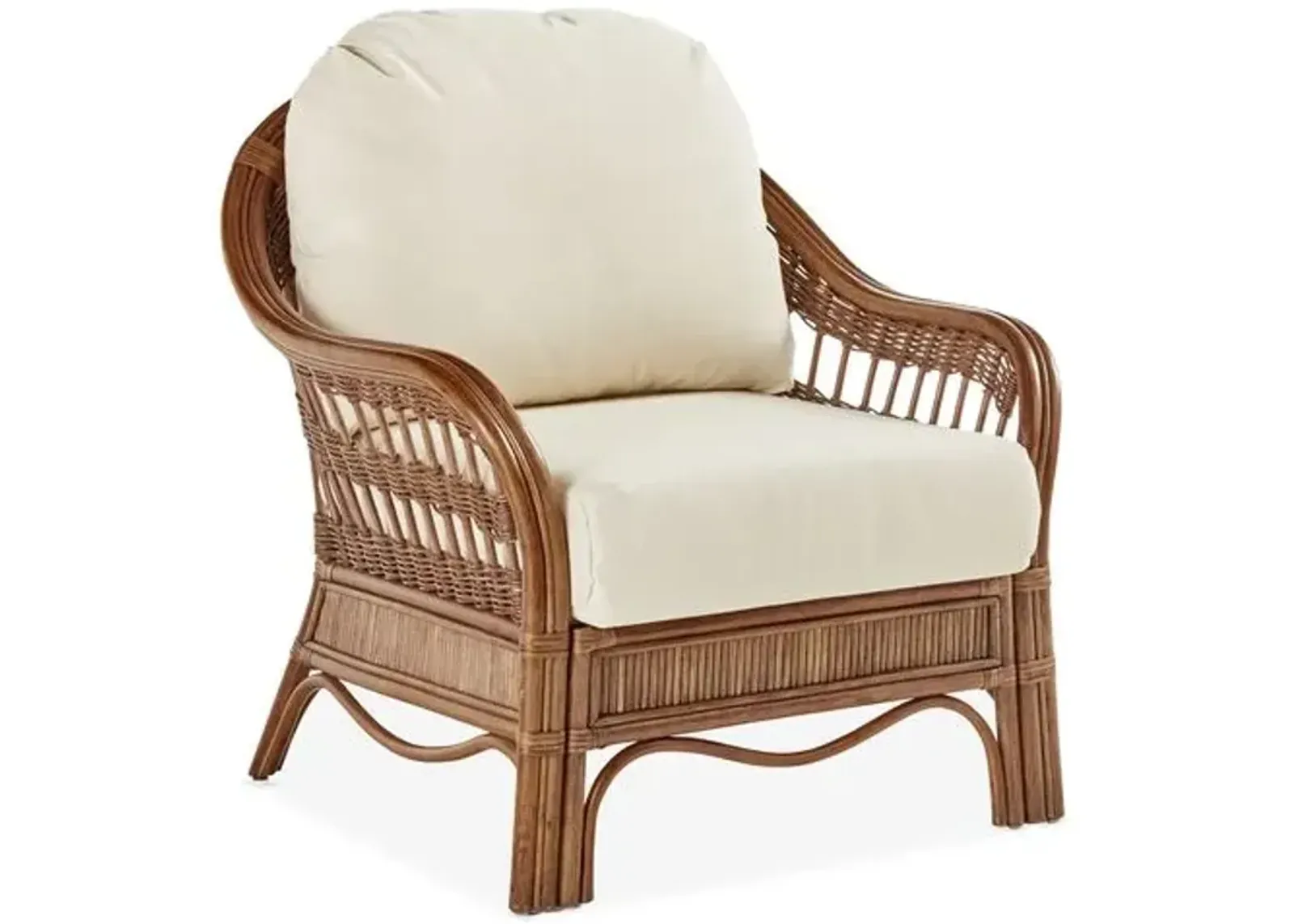 Bermuda Rattan Club Chair - Pecan - South Sea Rattan