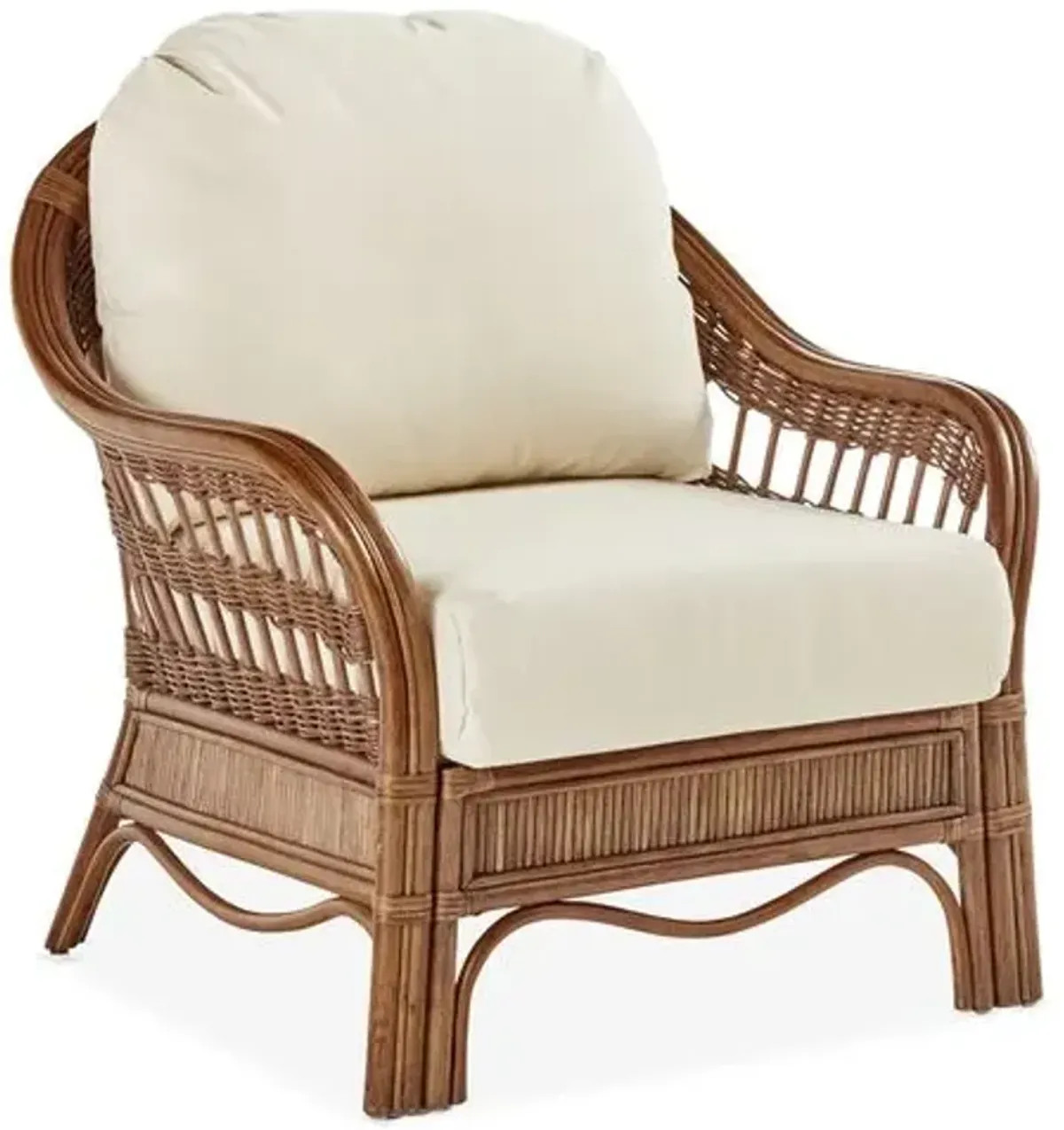 Bermuda Rattan Club Chair - Pecan - South Sea Rattan