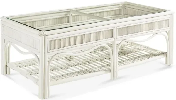 Bermuda Rattan Coffee Table, White