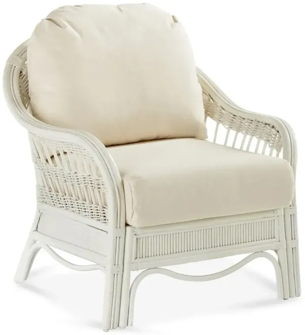 Bermuda Rattan Chair, White