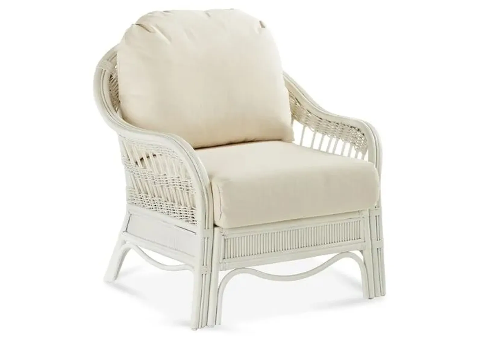 Bermuda Rattan Chair - White - South Sea Rattan