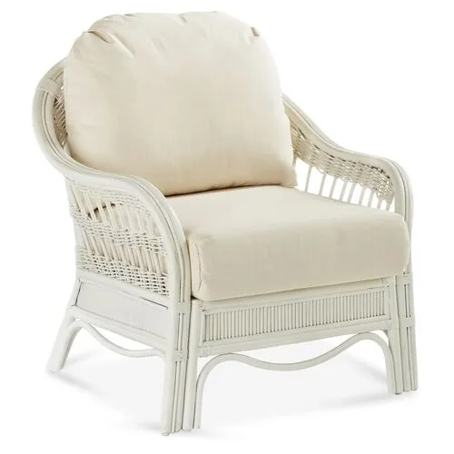 Bermuda Rattan Chair - White - South Sea Rattan