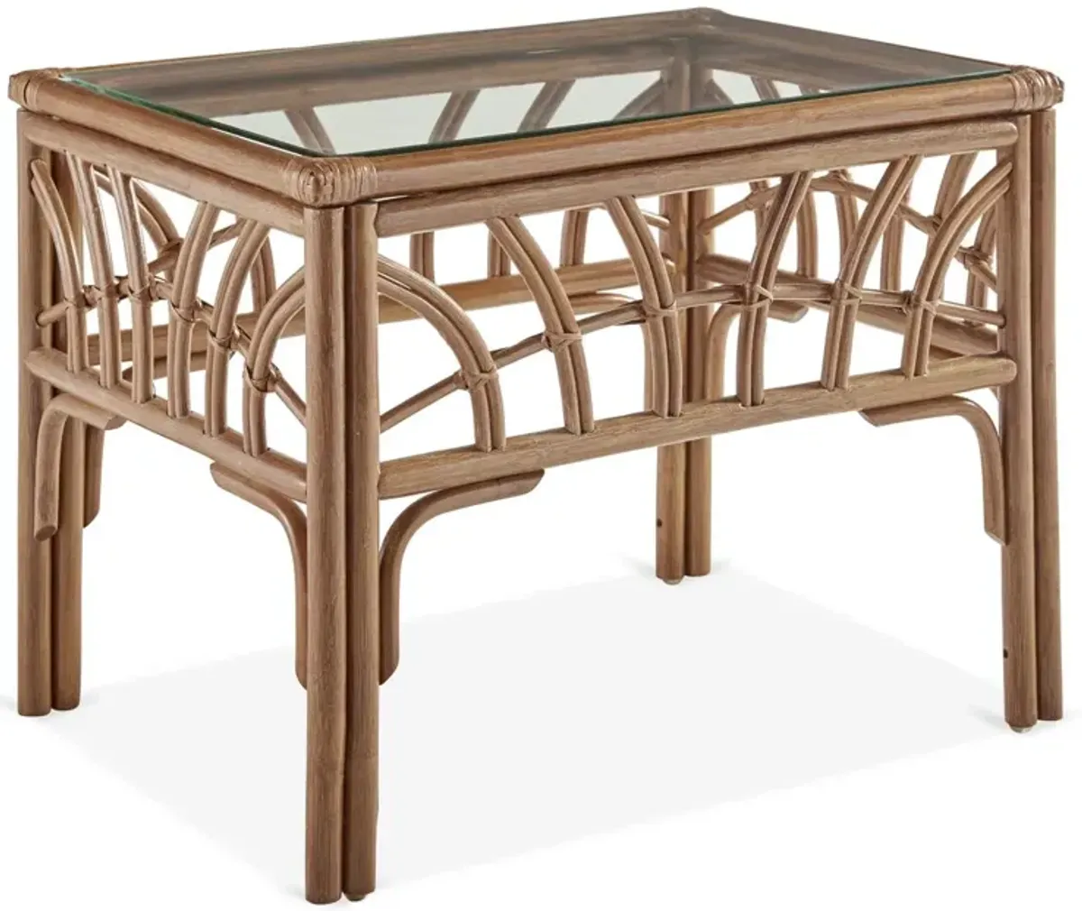 New Kauai Rattan Side Table, Natural